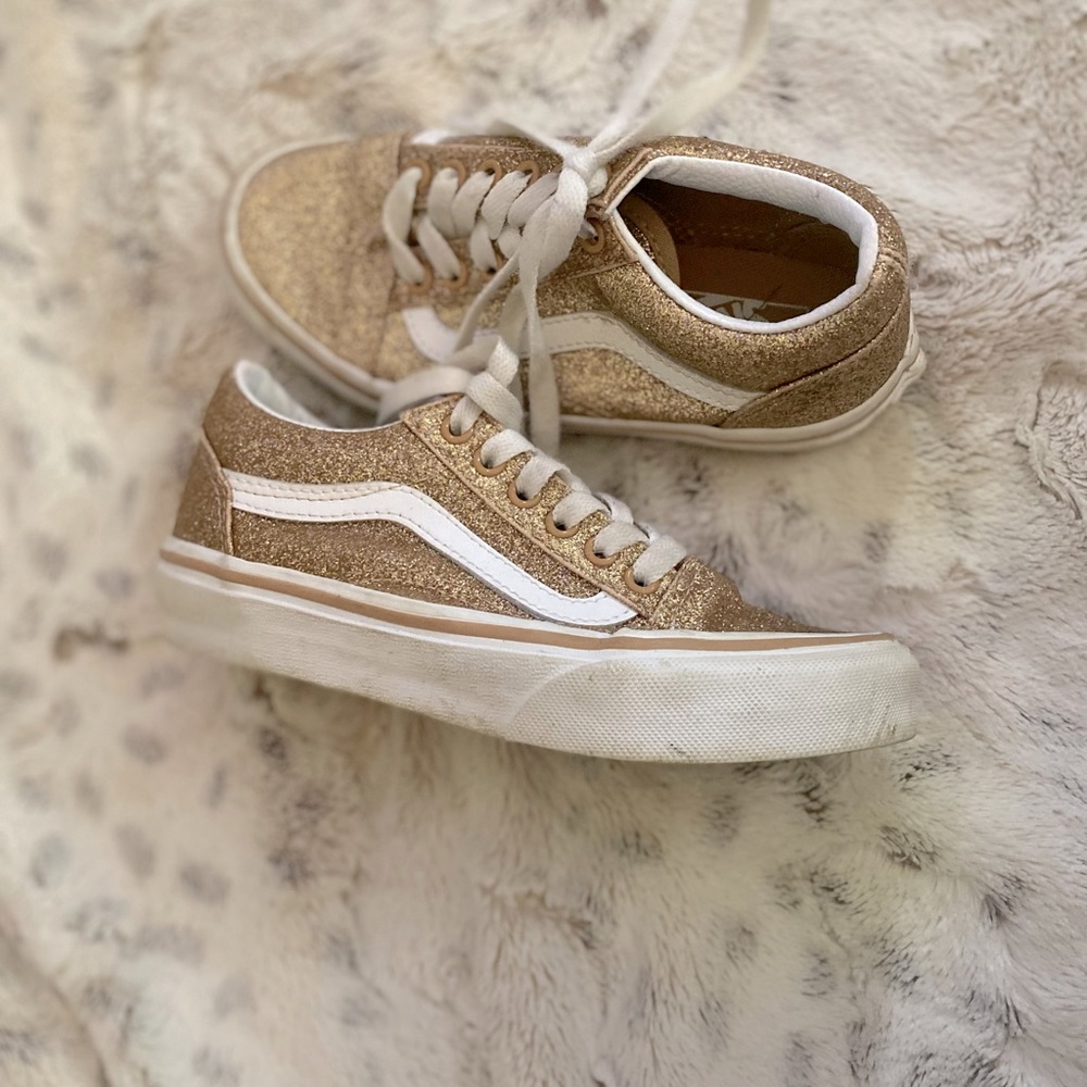 Gold sparkle Vans